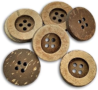 Coconut Shells Wooden Buttons for Sewing 4 Holes Round Vintage Wood Button Craft 12.7mm 50pcs