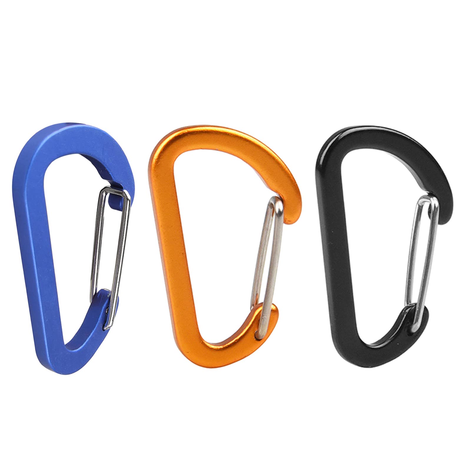 Lot De 13 Mousquetons En D En Alliage D'aluminium - Multicolores - À Ressort Et Verrouillage - Pour Sac à Dos, Camping, Randonnée - 10