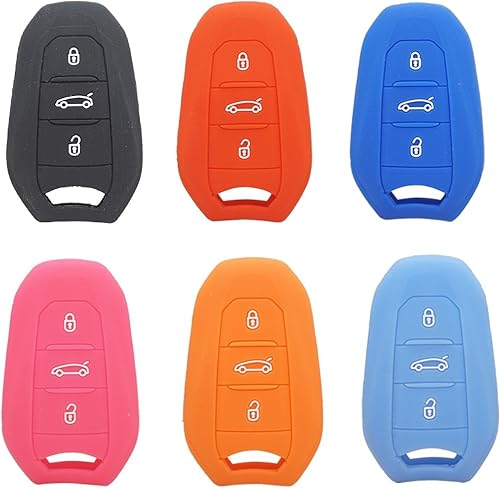 Miniatura 2 de Toiumops Car Key Case for Citroen DS3 DS4 DS5 DS6, Silicone Car Key Cover Case Remote Key Holder Bag