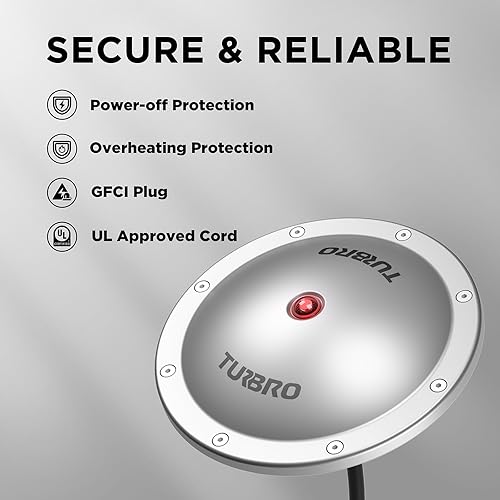 Miniatura 2 de TURBRO Descongelador de estanque, calentador flotante de estanque con cable aprobado por UL, carcasa de acero inoxidable completo, enchufe de