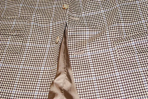 Ralph Lauren Polo Mens Sport Coat Blazer Wool Linen Italy Brown Beige Plaid 46R $1295 #TOP5