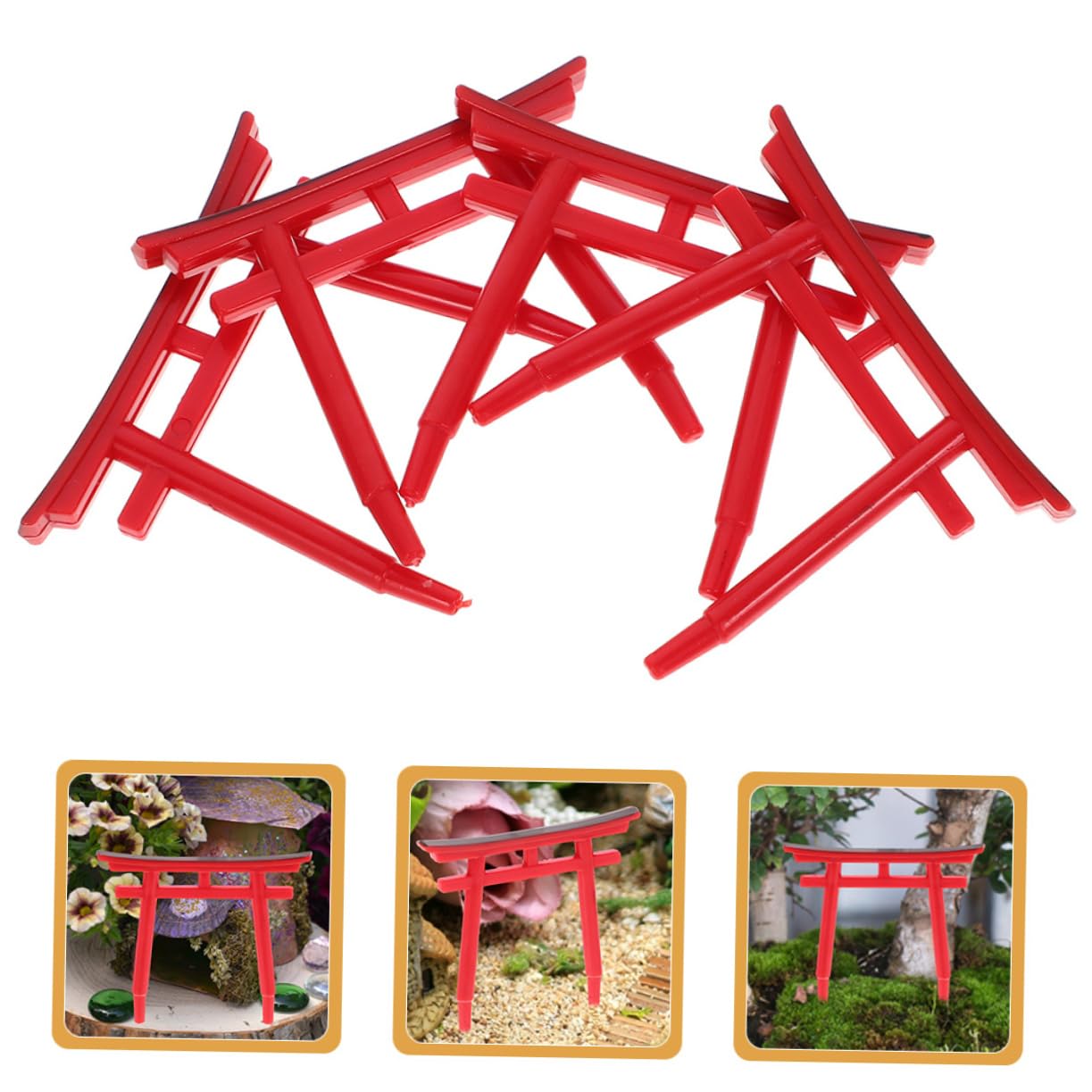 BESPORTBLE 24pezzi Decorazione Per Acquario Torii Giapponese Per Paesaggi Accessorio Per Acquario e Giardino Ornamento -paesaggio Adornamento Elegante e Resistente
