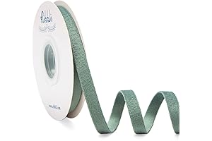 Ribbli Dusty Sage Green Velvet Ribbon