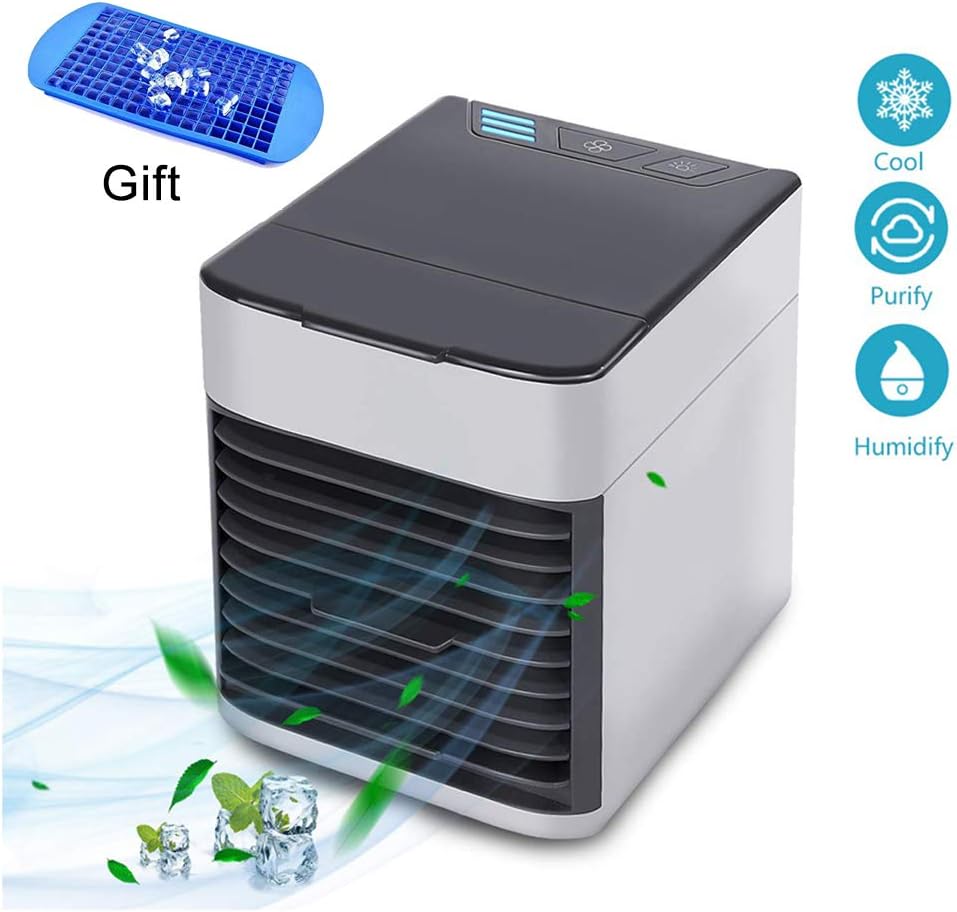 GHONLZIN Mini Air Cooler, 2019 New Mini Air Conditioner, Portable Cooler Fan Air Conditioner Cooler for Home with New Filter Paper (2 Generation-Upgrade) (2#)