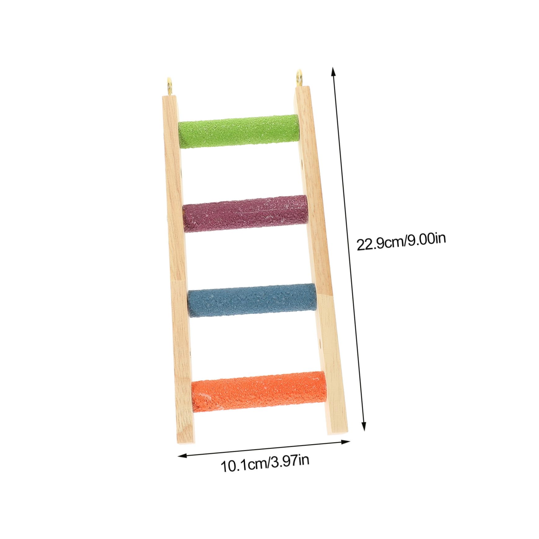 Toddmomy Bird Ladder for Parrots Hamsters Wooden Climbing Stairs Toy Bright Design for Pet Exercise