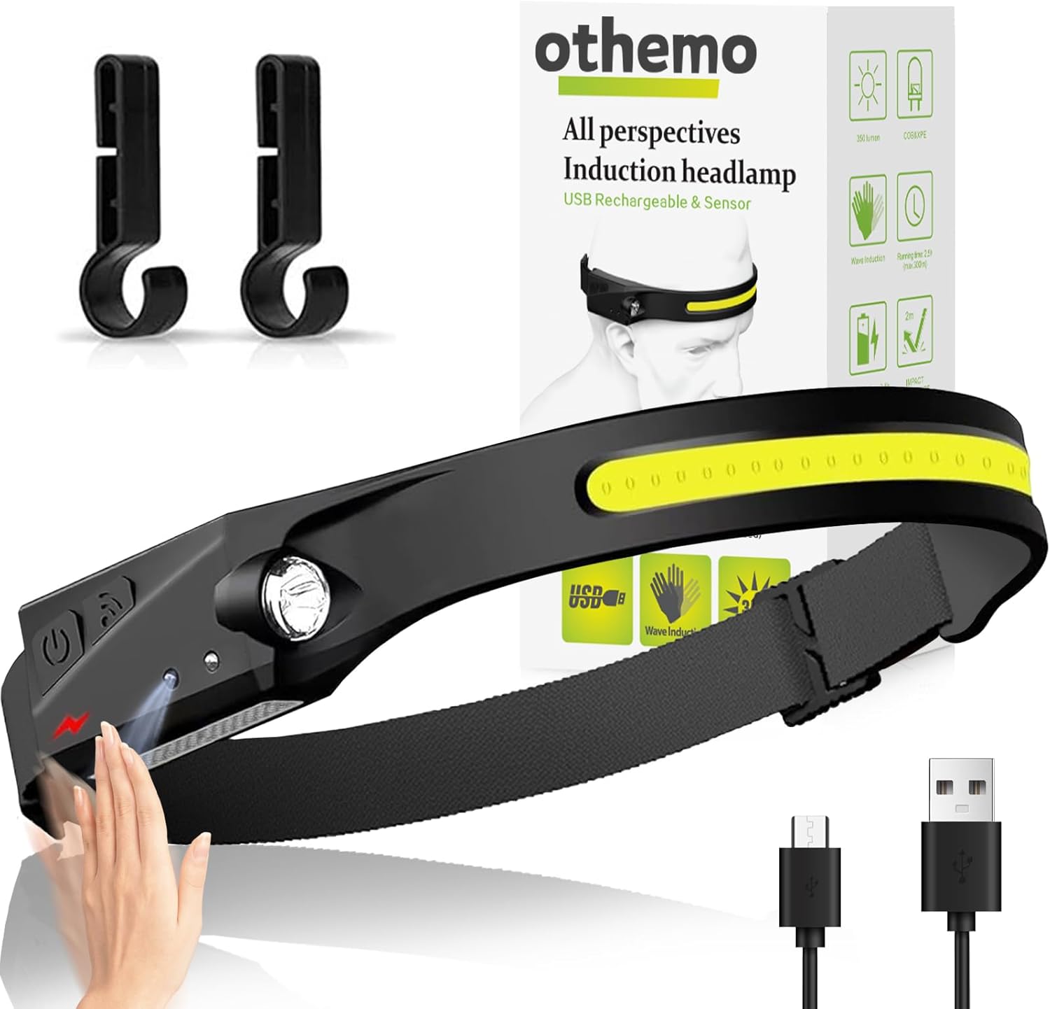 Rechargeable Othemo230 LED Headlamp with Motion Sensor & 5 Modes
