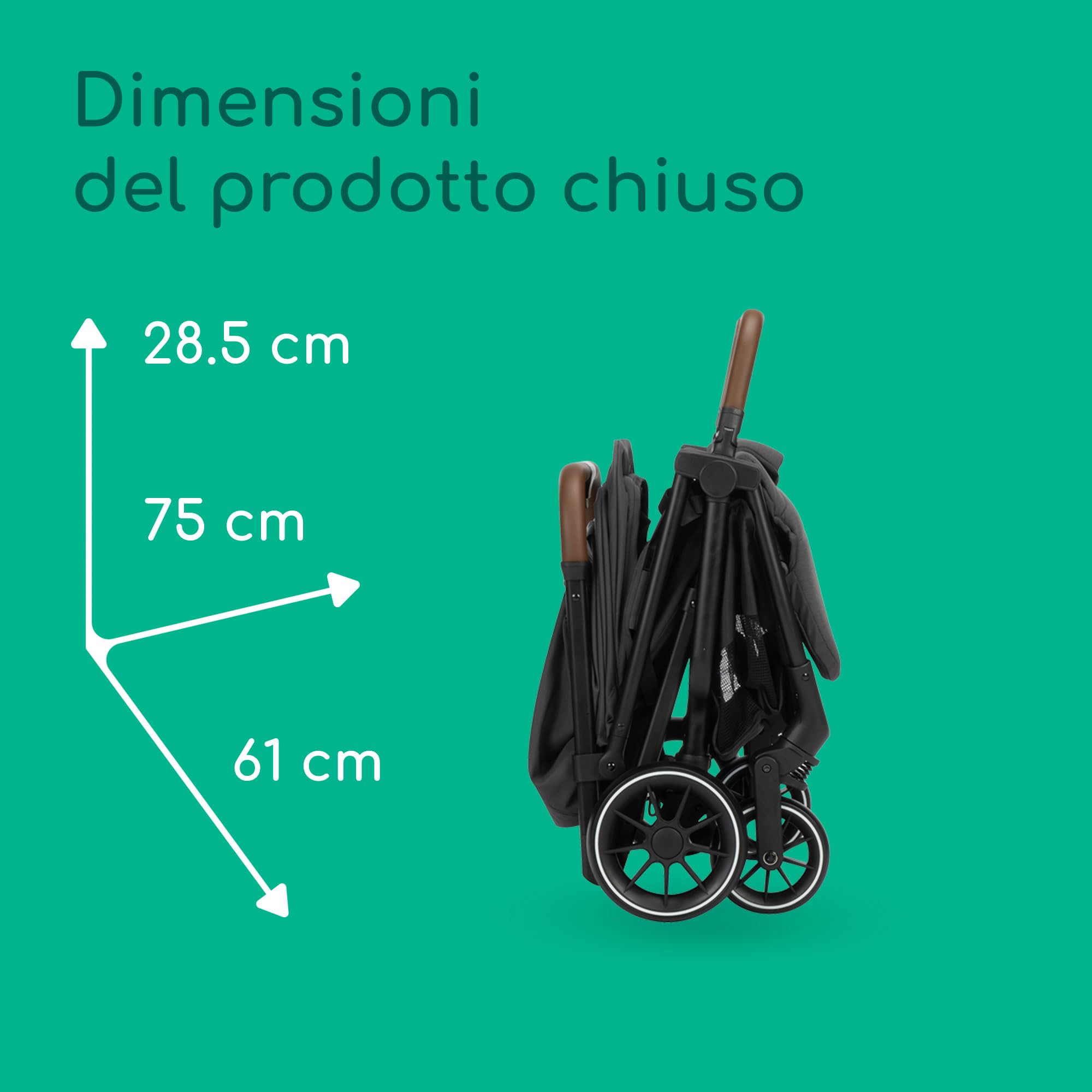 Bebeconfort Mane Passeggino Gemellare Leggero, 0-22 kg, Chiusura Automatica, Passeggino Doppio Pieghevole e Reclinabile, Corrimano, Parapioggia, Cestello Capiente (8 kg), Mineral Graphite