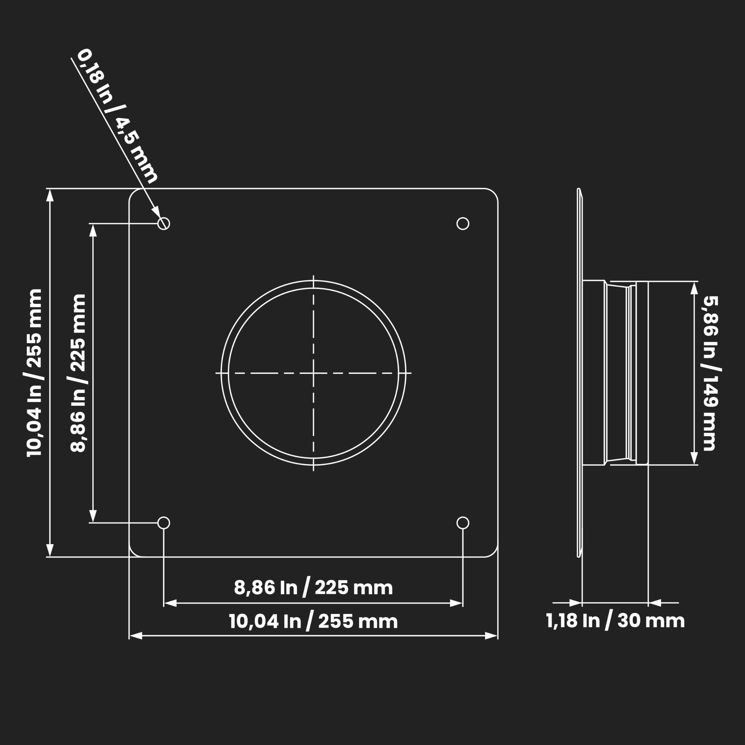 Kołnierz złącza kanałowego – 150 mm / 6 cali – stal ocynkowana – prosty lub elastyczny kołnierz rurowy do ogrzewania, chłodzenia, systemów wentylacji powietrznej