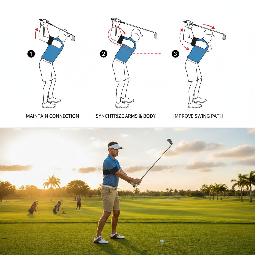 TRS Slider - Ayuda de entrenamiento de swing de golf, equipo de entrenamiento de golf con sincronización de swing para práctica en interiores y exteriores, ayudas de entrenamiento de golf para