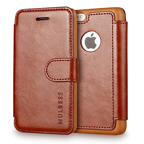 iPhone 5c Case Wallet,Mulbess [Layered Dandy][Vintage Series][Coffee Brown] - [Ultra Slim][Wallet Case] - Leather Flip Cover With Credit Card Slot for Apple iPhone 5c
