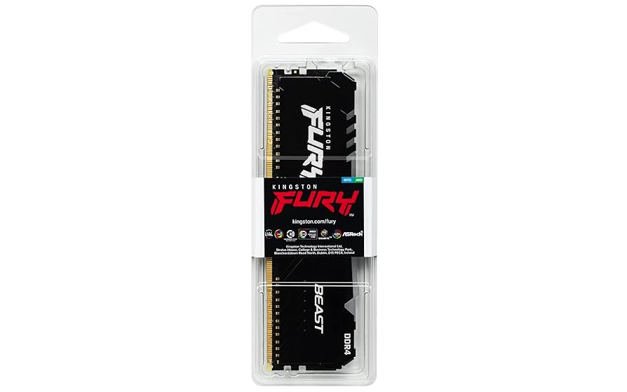 Kingston FURY Beast DDR4 16GB x2 セット Kingston Fury Beast Black 32GB Kit (2x16GB) 3200Mhz DDR4