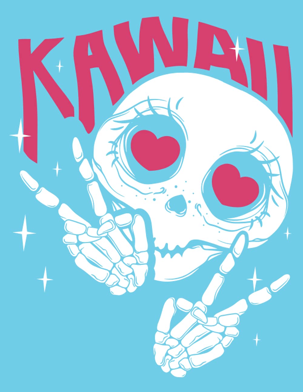 Notebook: Kawaii Skull Notebook | Creepy Cute School Supplies | Spooky Halloween Skull Journal | Pastel Goth Aesthetic | A4 8.5x11" | 120 Dotted Dot Grid Pages
