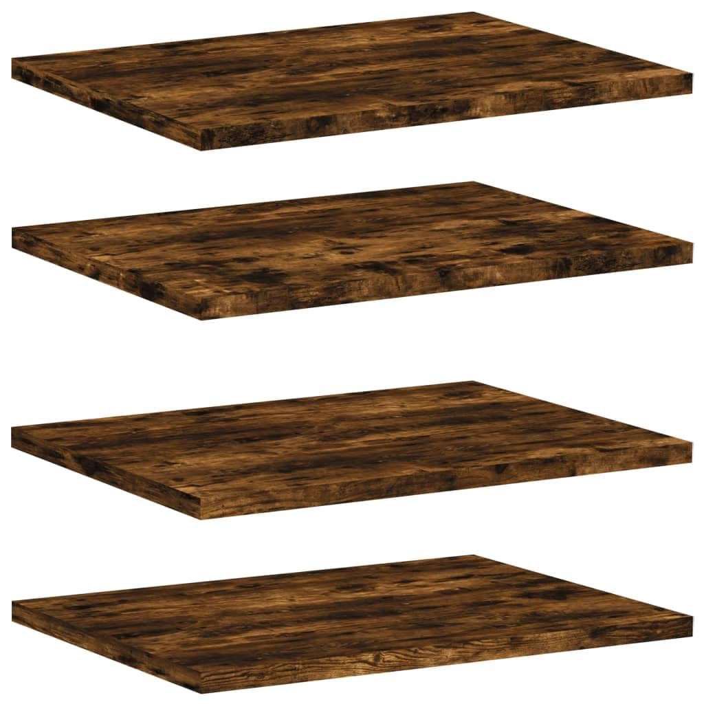 Estantería de pared 4 unidades roble ahumado 40 x 30 x 1,5 cm, estantes flotantes de madera, estantes decorativos para salón, dormitorio, cocina