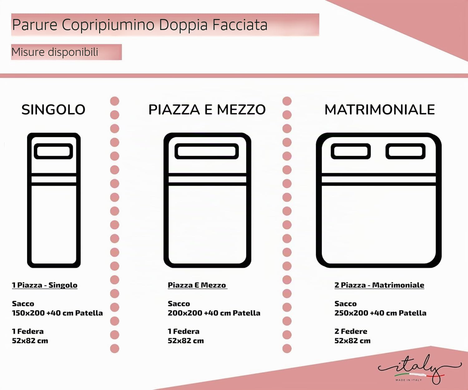Riad Arredo Set Copripiumino Morbido 100% Puro Cotone Italiano Tinta Unita - Parure Double Face Sacco Piumino con Federe Made in Italy (Nero - Grigio, Matrimoniale 250x240 + 2 federe 52x82)
