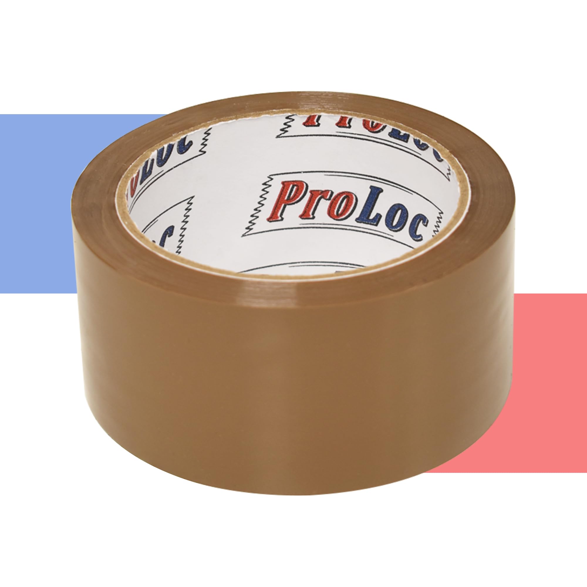 ProLoc Low Noise Packaging Tape (48mm x 66m) - Pick Colour & Qty - 2 inch Wide Strong Multipurpose Packing Tape with Secure Seal & Silent Unwind for Packing Boxes & Moving House (Brown, 1 Roll) โ image 1