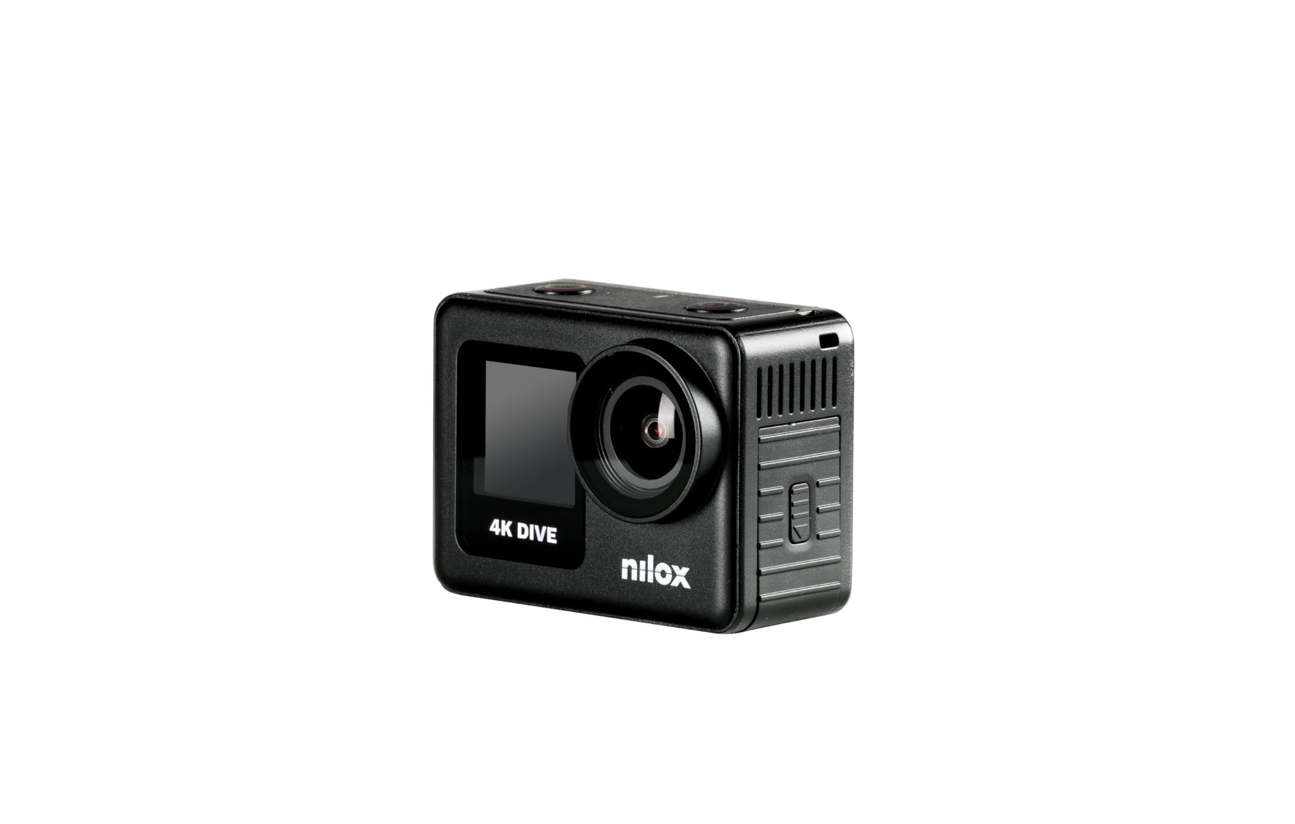 Nilox, Action Cam 4K Dive, Action Camera 4K/60fps, Doppio Schermo con Touch Screen, Connessione Wifi, Resistente all'Acqua fino a 30m con Custodia Protettiva, Batteria 1050 mAh, Memoria SD 128 GB