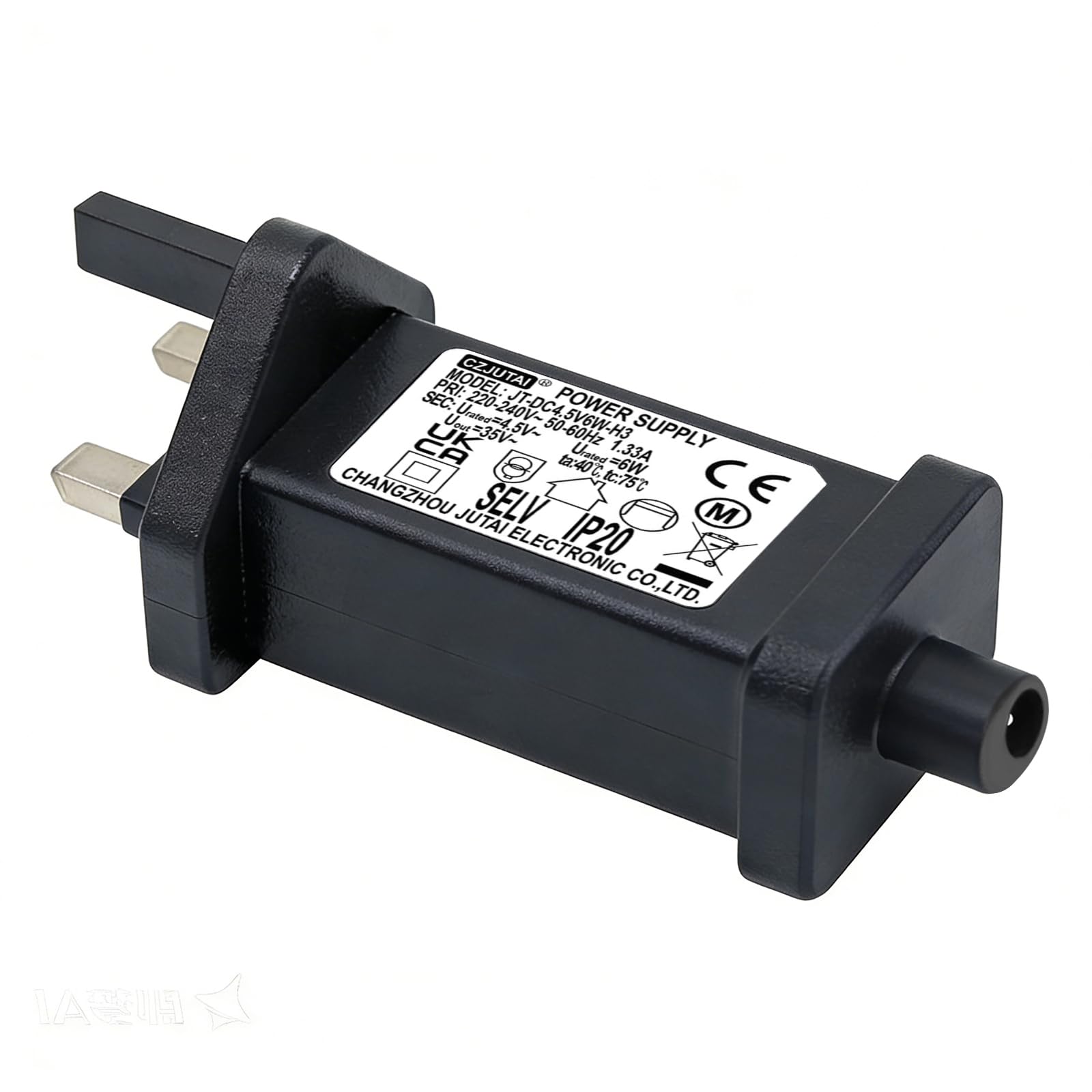 4.5V 6W LED Transformer String Lights Indoor-Outdoor Power Adapter for CZJUTAI JT-DC4.5V 6W-IP20 Christmas Lighting (Round-Constant On-4.5V 6W)
