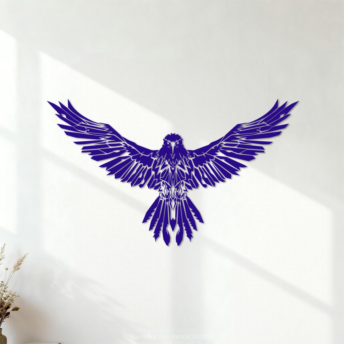 Wall Decals Paster Paper Raven Bird Crow Gothic Symbols Style Raven Wings Gothic Style 42x72cm Multi Color Selection DarkBlue โ image 1