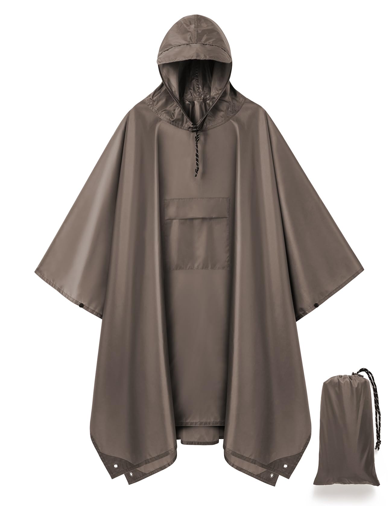 salamra Hooded Rain Poncho Waterproof Raincoat Jacket for Men/Women/Adults with Pocket