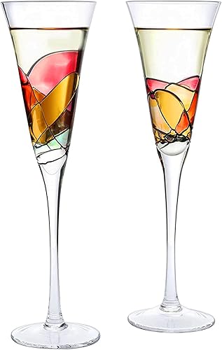 Miniatura 8 de Vasos artesanales pintados a mano para agua, vino, whisky y cóctel, regalo para esposa, mamá, amigos, bodas, Navidad, cumpleaños, vacaciones,