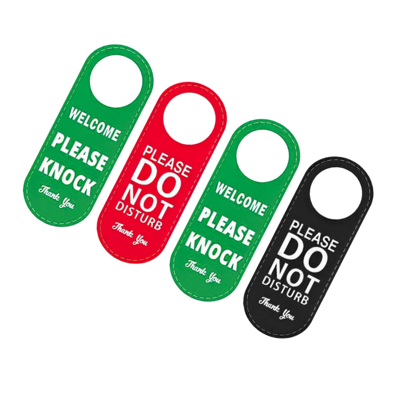 DOITOOL 5 Series Señalización De Hoteles Letrero Puertas Largo Señal Led Señal De Seguridad De Cocina Baño No Molestar Cartel De Doble Cara. Indicador De Puerta Colgante Cuero 2 Piezas X 5