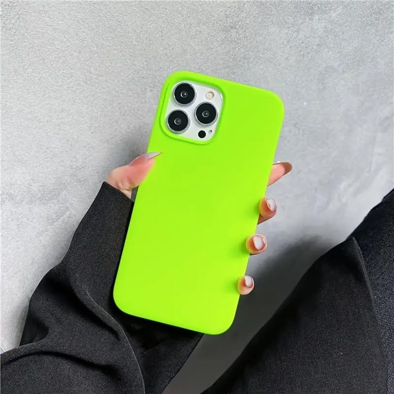 Image of MIDOS Back Cover Compatible with iPhone 14 Pro Max Liquid Silicone Case Full Protection Shock Proof Back Cover for iPhone 14 Pro Max (SC-Neon)