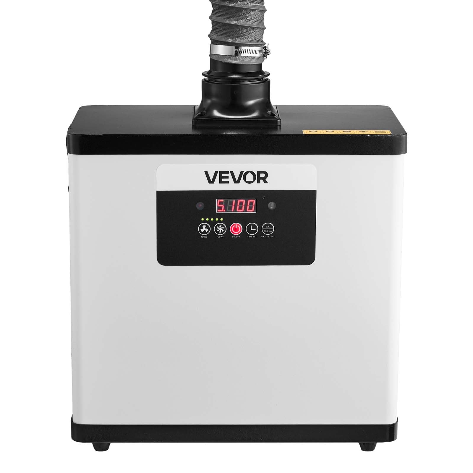 VEVOR Extractor de Humos de Soldadura 145 W Flujo de Aire de 510 m³/h, Absorbedor de Humos de Soldadura con Motor sin Escobillas, 10 Velocidades, Control Remoto, para Grabado Láser, Impresión 3D