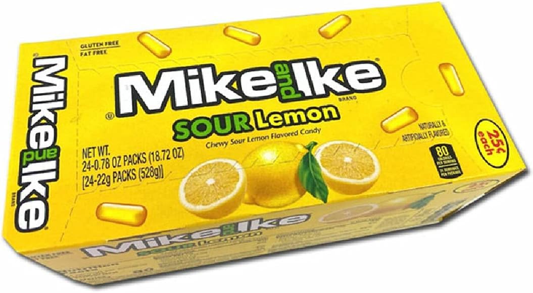 Mike and Ike Sour Lemon .78 oz. Box Case of 24