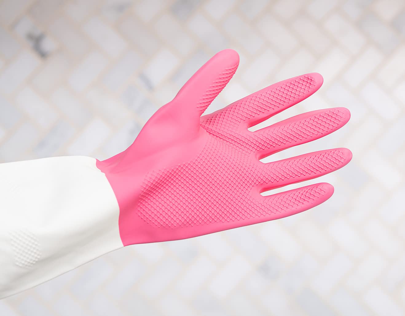 Co. Guantes de goma reutilizables de látex de goma reutilizables para limpieza de cocina, 1 par