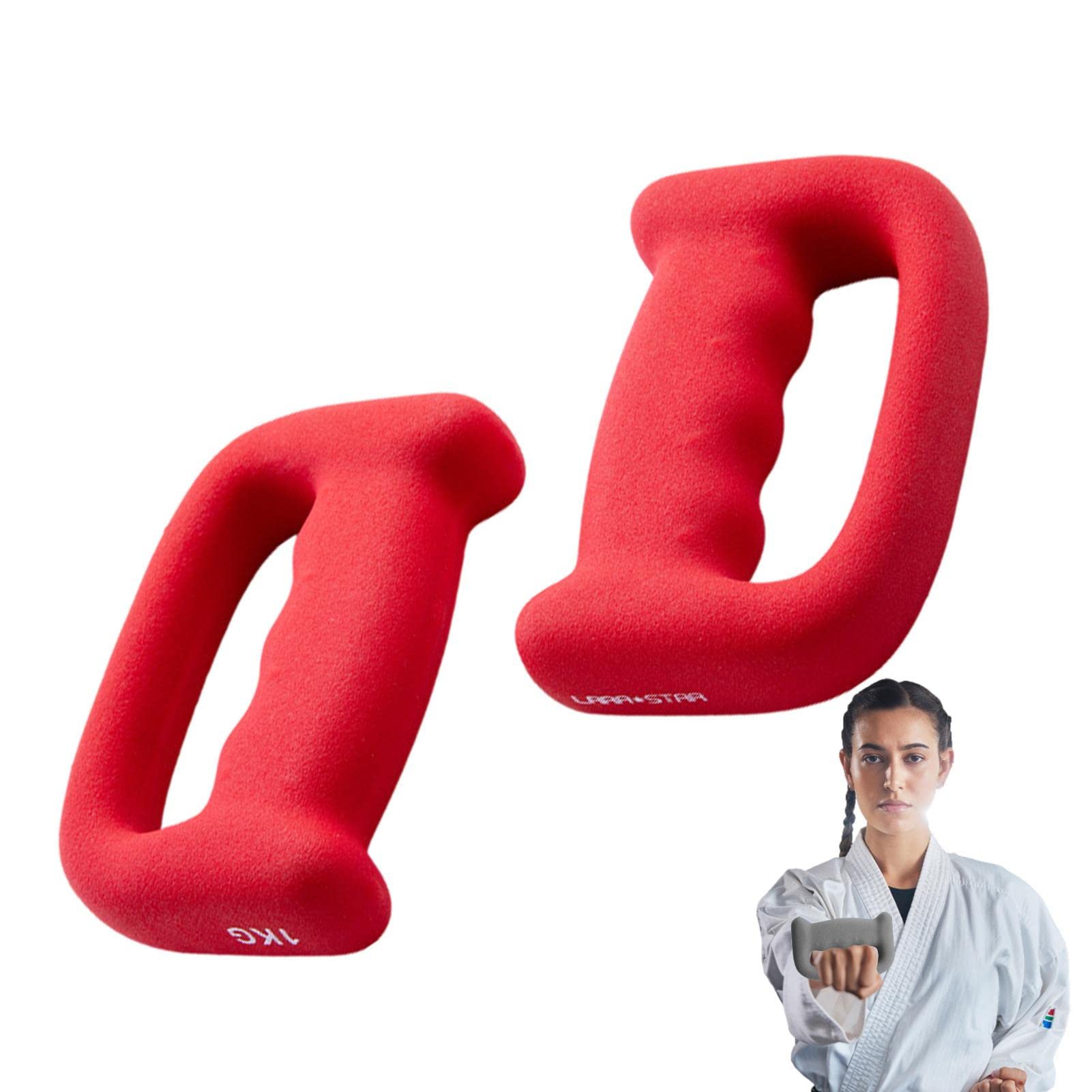 Ceolup Light Dumbbell Set Hand Shaped Neoprene Boxing Dumbbells, Ergonomic Exercise Hand Weights For Jogging Walking Cardio, Workout Equipment For Home Gym