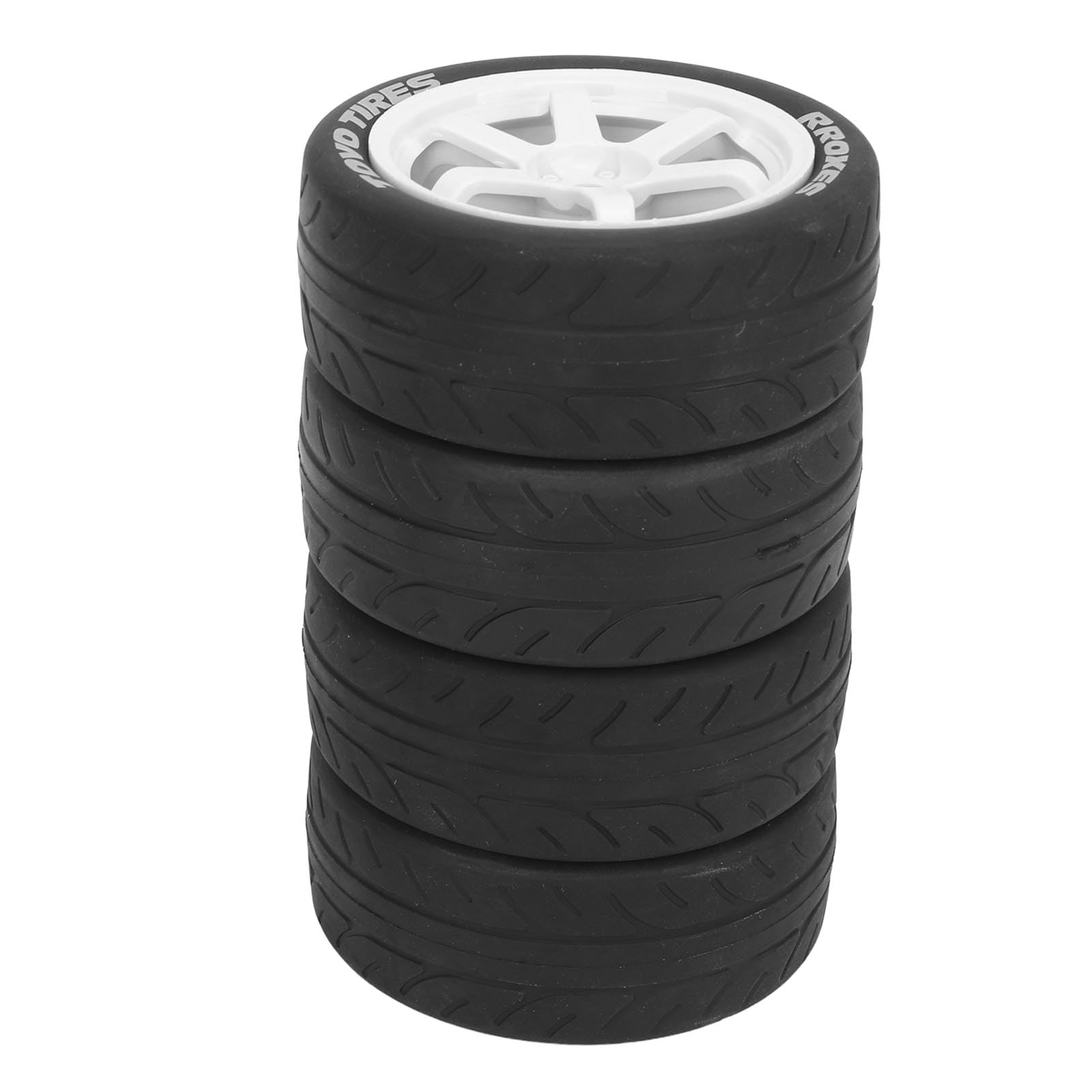 Pneus RC 1/10 en plastique et caoutchouc, roues RC à amortissement solide, remplacement pour Tamiya TT01 TT02 Drift Stunt Play (blanc) | Leroy Merlin
