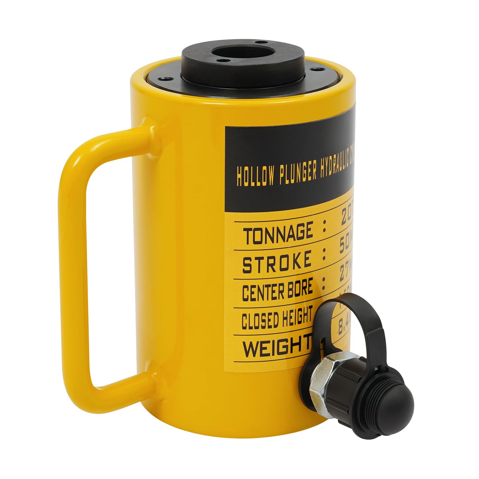 Cilindro idraulico da 20 T con cilindrata da 60 mm, cilindro a pistone cavo portatile, cavo singolo acting idraulico, martinetto per timbri e pompa manuale dell'olio idraulico Ram Cylinder per edifici
