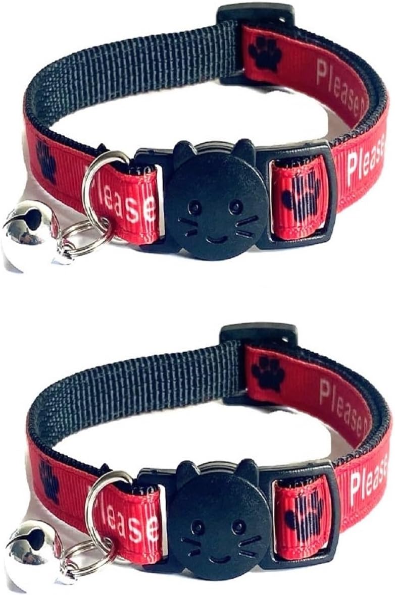 Worded Cat Collars – Please Do Not Feed Me, I Am Microchipped | Safe Quick Release Breakaway Buckle | Zacal Cat Collars (Pack of 2, Red, Please Do Not Feed Me) Worded Cat Collars – Please Do Not Feed Me, I Am Microchipped | Safe Quick Release Breakaway Buckle | Zacal Cat Collars (Pack of 2, Red, Please Do Not Feed Me)