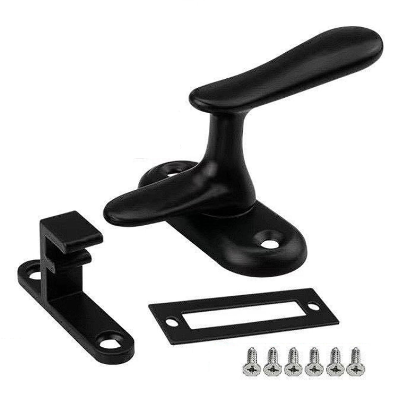 Oufeijia Eur Nero Stainless Steel Small Door Bolt, Anti-Theft Lock For Wooden, Latch, Or Large(,L)