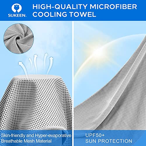 Cool Cooling Towel Set for Hiking Running, Tennis, Travel, Sports, Royal Blue,green,dark Grey,rose Red, 4pcs - Image 4