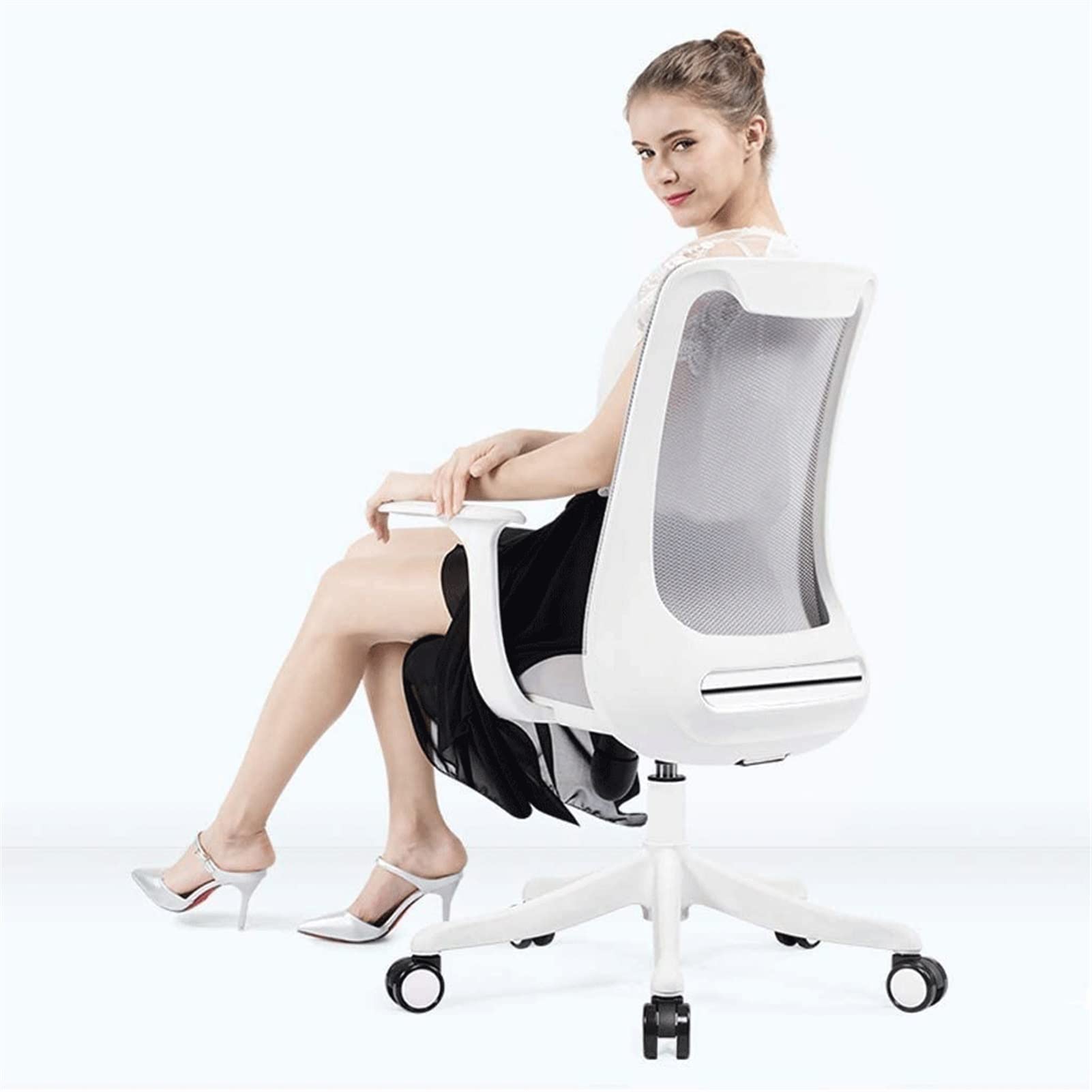 Office Desk Chair Household Computer Chair Ergonomic Mesh Office Chair High Back Desk Chair Breathable Mesh Adjustable Lifting Office Chair