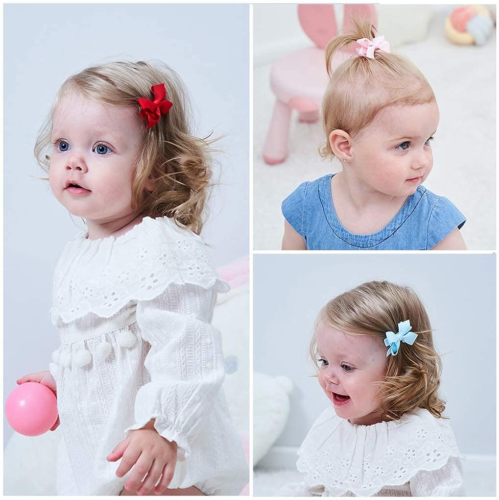 Buy Ruyaa Toddler Hair Clips Fully Lined Baby Girls Hair Accessories No Slip Infant Bow Newborn Barrettes Hair Pins Colors Online In Vietnam B073xl6q29