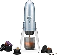 BENFUCHEN 3-in-1 Portable Espresso Maker: Self-Heating USB-C Coffee Machine for Nespresso Pods, Dolce Gusto & Ground Coffee - Travel Camping Hiking