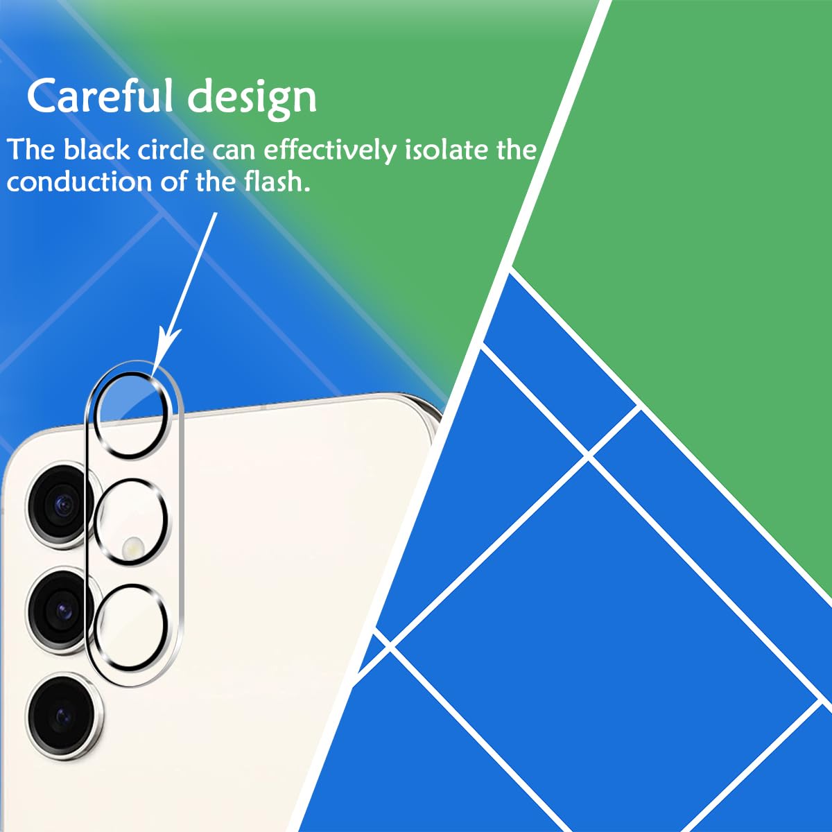 Protector de pantalla de vidrio templado para Galaxy S24 Plus + protector de lente de cámara [paquete de 2 + 2] [compatible con fundas] [antiarañazos] [desbloqueo ultrasónico de huellas dactilares]