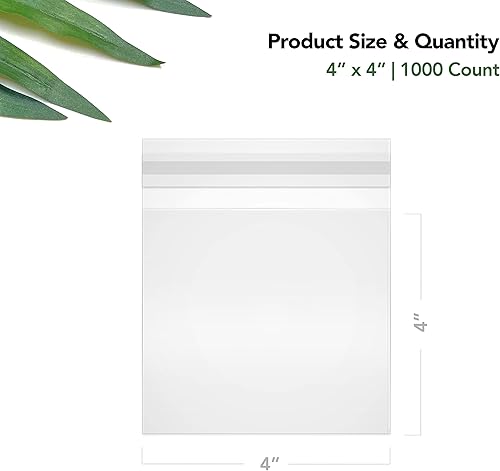 Miniatura 8 de Seal Fresh Bolsas para violonchelo  4 x 6 pulgadas (1000 unidades)  Bolsas de celofán resellables de plástico transparente resellable con cierre