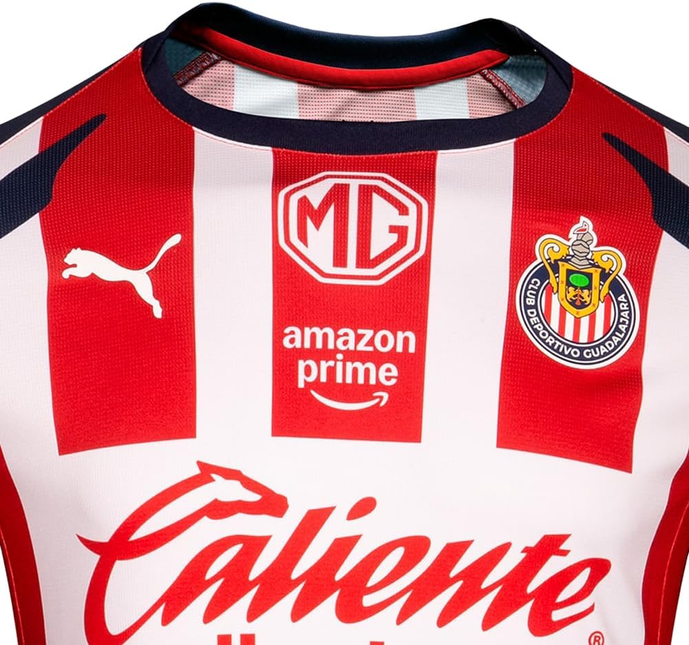 PUMA Mens Chivas Home Promo 25-26 Collared Short Sleeve Jersey Casual - Red