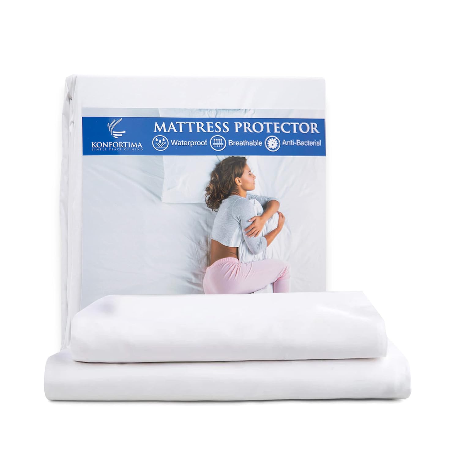 Konfortima Matratzenschoner 60×120 wasserdicht | Atmungsaktive Matratzenauflage 60/120 | Anti-Milben Matratzenbezug 60×120 | Wasserundurchlässiger…