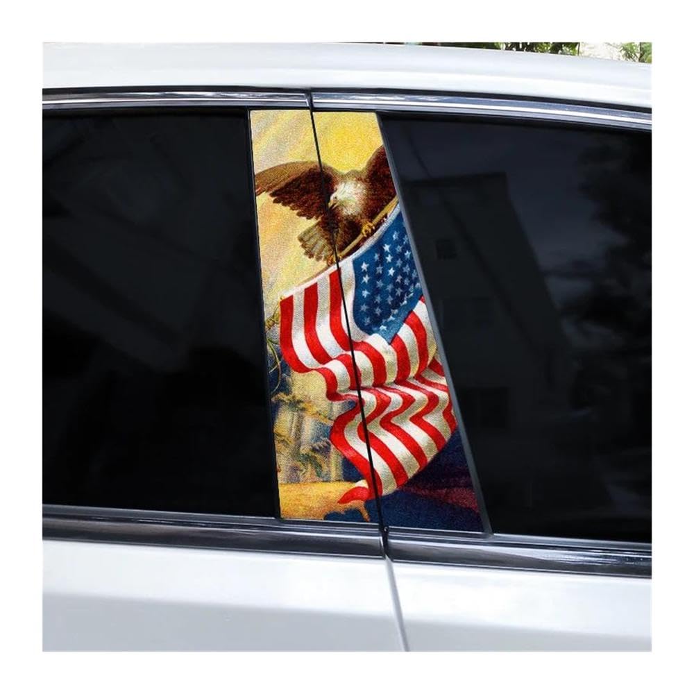 Body Parts 2pcs Car B-Pillar Decals Star Spangled Soul Auto Center Pillar Waterproof Sticker(F)