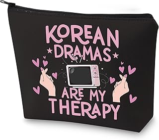 Korean Drama Cosmetic Makeup Bag k-Drama Lover Gift Korean Dramas Are My Therapy k-Drama Zipper Pouch Bag For Women Girls (Korean Dramas BL)