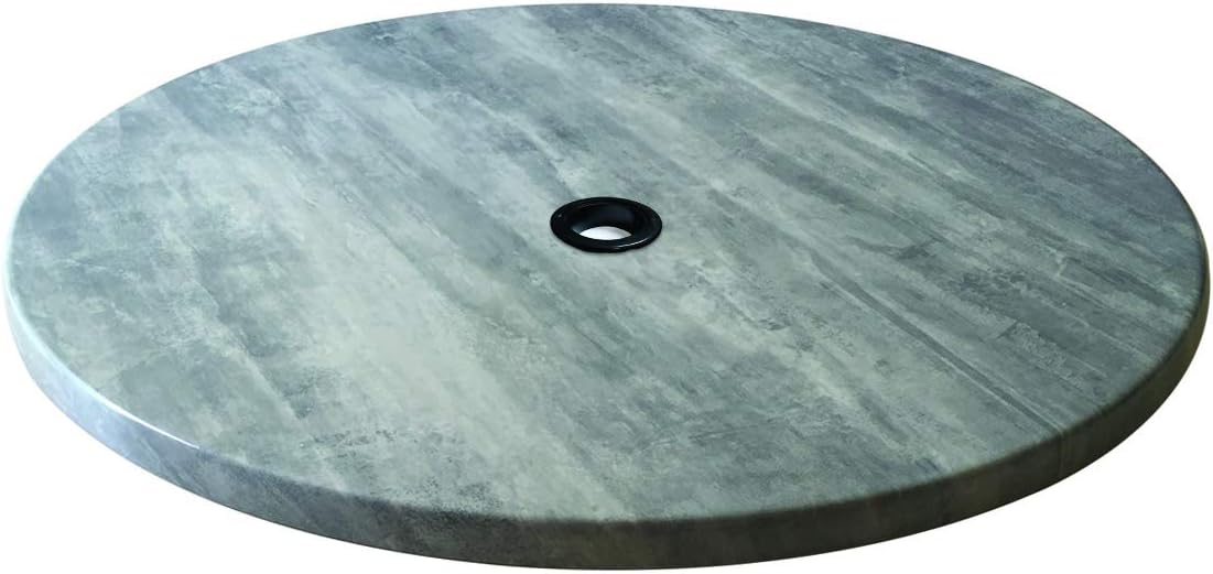 Holland Bar Stool Co. 30" Diameter Greystone, Indoor/Outdoor All-Season EnduroTop Table Top with Umbrella Hole
