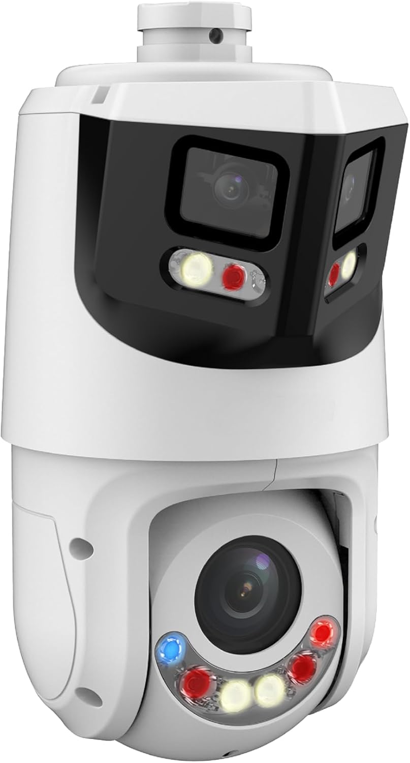 EmpireTech IP POE Panoramic & PTZ Wired Camera Dual Lens 8MP + 4MP 25x Starlight Smart Dual Light,Perimeter Protection,PTZ4E25X-T180