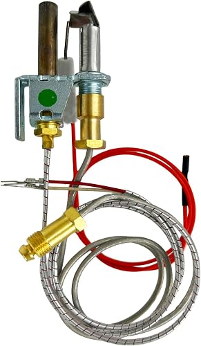 MENSI NG Pilot Burner Assembly Milivolt Thermopile Kit Replace for Heat-n-Glo Pi