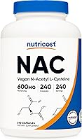 Vista 14 de N-acetil l-císteina Nutricost (NAC) 0,02 oz; 180 cápsulas, No Model, 1 botella, 1