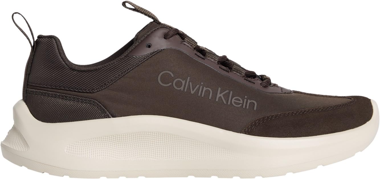 Calvin Klein Women's Light Eva Runner NYL-Sue HW0HW03149 Low Top, RED (Desert Taupe/Oatmeal), 7.5
