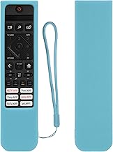 Housse Coque en Silicone pour Philips Smart TV SRC-3215-01 50PUS7009/12 43PUS7009/05 Télécommande, Conception de Texture Antidérapante avec Bracelet Anti-Perte - Bleu Lumineux